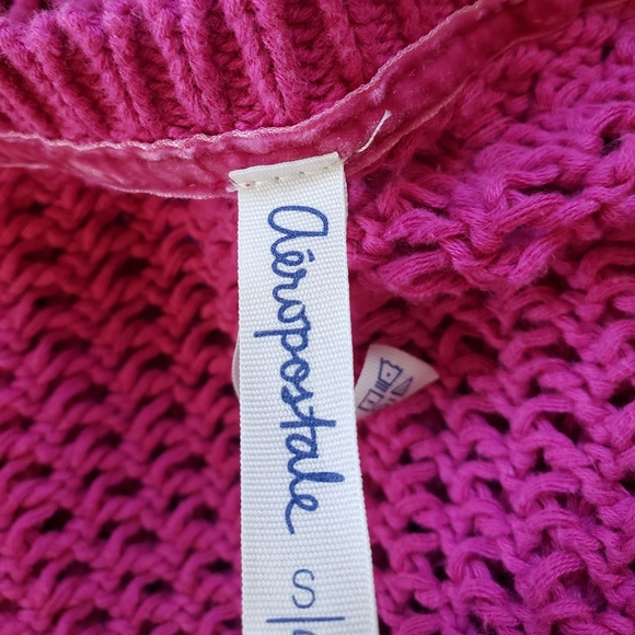 Aeropostale Pink V Neck Sweater Size S - Picture 3 of 5